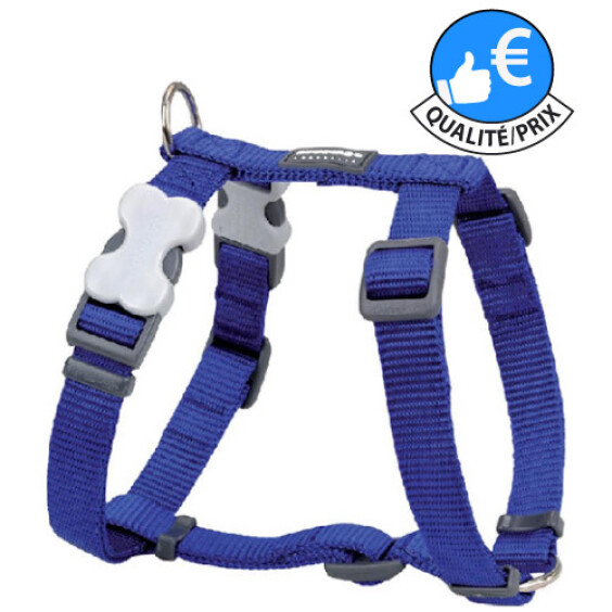 Harnais pour chien en H os bleu