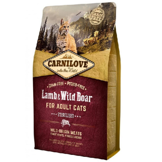 CARNILOVE croquettes Chat Stérilisé Agneau&Sanglier