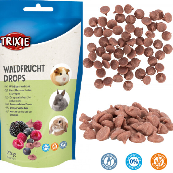 Friandises aux Baies Sauvages pour Rongeur et Lapin 75 g