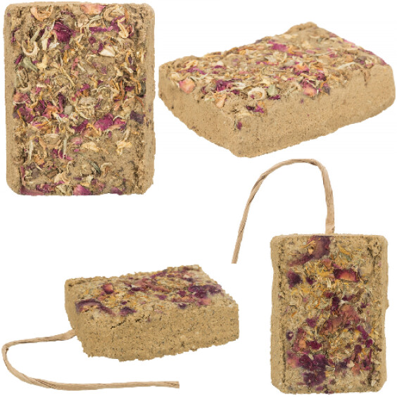 Pierre à ronger aux fleurs pour rongeur et lapin 100 g