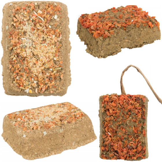 Pierre à ronger à la carotte pour rongeur et lapin 100 g