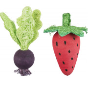 2 jouets en bois pour lapin nain