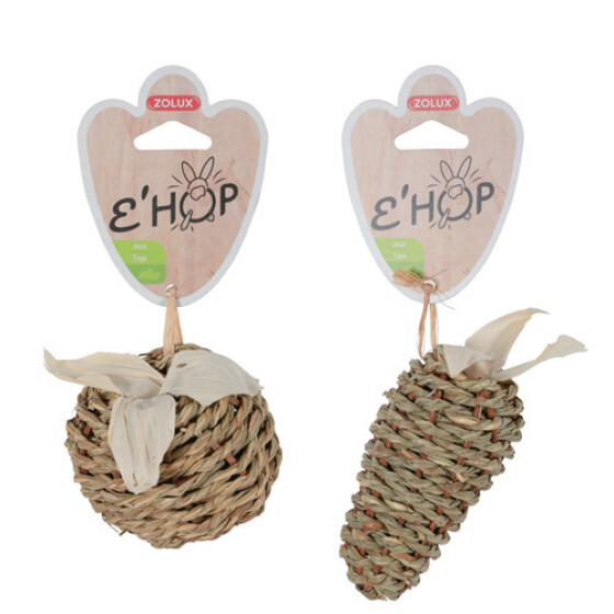 Jouet pour lapin nain en jonc de mer