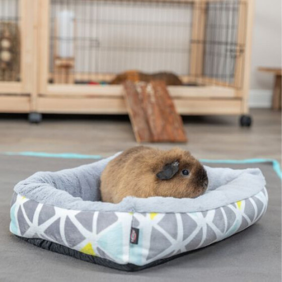 Panier pour lapin : lit en peluche