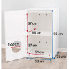 Meuble de toilette pour chat fermé 90x58 cm