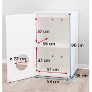 Meuble de toilette pour chat fermée