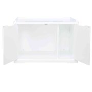 Meuble de toilette pour chat fermée à double porte