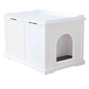 Meuble de toilette pour chat fermé à double porte 75x53 cm