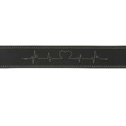 Collier Heartbeat en Cuir gras NOIR