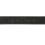 Collier Heartbeat en Cuir gras NOIR
