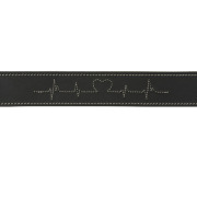 Heartbeat en cuir gras noir