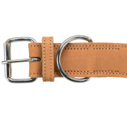 Collier large Heartbeat en Cuir gras MARRON pour chien