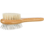 Brosse double face en bambou pour chaton