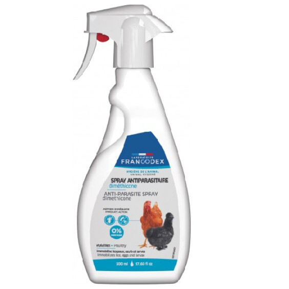 Spray Diméthicone pour Poule 500 ml Francodex
