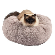 Coussin apaisant chien chat Donut Poilu - MARRON