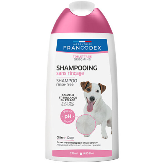 Shampooing lotion chien sans rinçage 250 ml Francodex