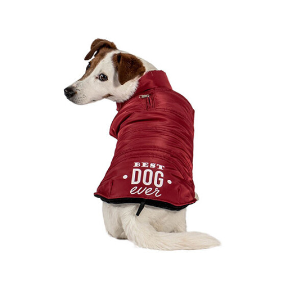 Manteau rouge avec intérieur polaire