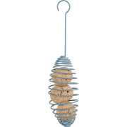Mangeoire spirale pour boule de graisse grise