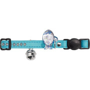 Collier personnalisé strass luxe pour chat similicuir turquoise Hunter