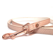 Milk & Pepper Collier chien imitation cuir lézard rose Safira