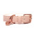 Collier chien luxe imitation cuir lézard rose Safira