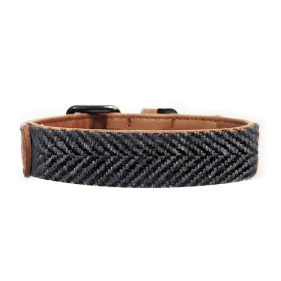 Milk & Pepper Collier en tweed et imitation cuir Archibald