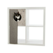 couchage chat design pour étagère IKEA avec griffoir