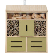 Hôtel à insecte artisanal, géant, en bois naturel 