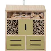 Hôtel à insectes artisanal géant en bois naturel