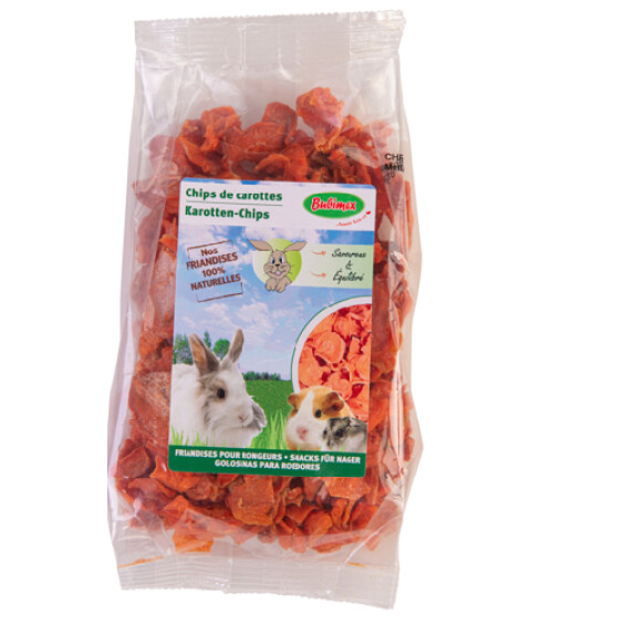 Chips à la carotte pour rongeurs et lapins 100 g Bubimex