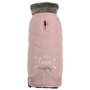 Manteau doudoune intérieur fausse fourrure rose