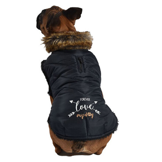 Manteau doudoune intérieur fausse fourrure marine