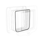 Chatière XXL gros chat 4 positions avec tunnel Blanc