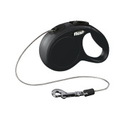 FLEXI Laisse longe chat 3 mètres noire XS