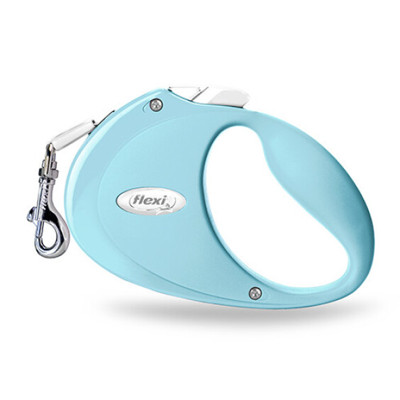 FLEXI Laisse sangle chiot bleue