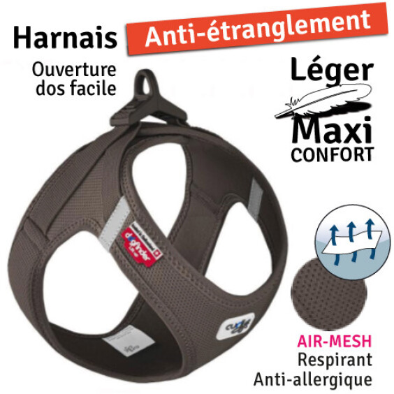 Curli harnais Air-Mesh à boucle marron