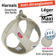 Curli Harnais à boucle Air-Mesh gris