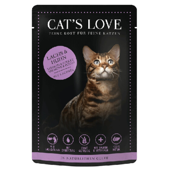 Cat's Love Sachet fraîcheur saumon et poulet 85 g