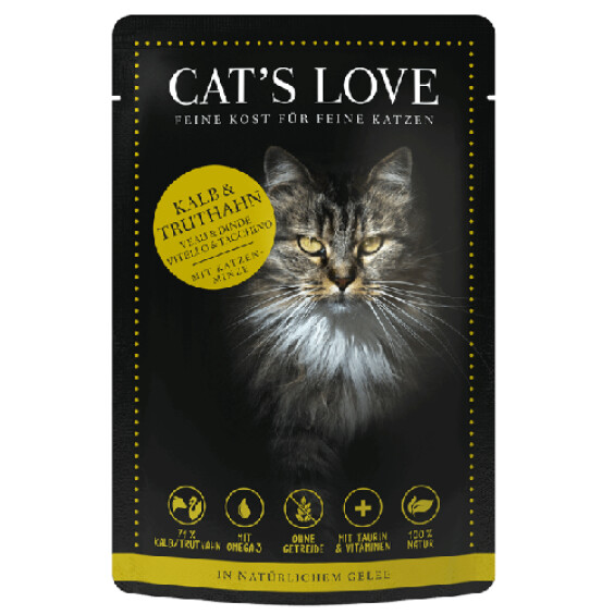 Cat's Love Sachet fraîcheur Veau & Dinde 85 g