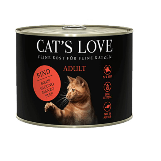 Pâtée Cat's Love pour chat Bœuf 