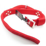 Collier avec poignée Gros Chien ROUGE 