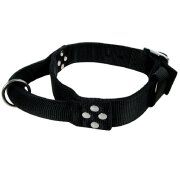 Collier avec poignée, large Gros Chien NOIR