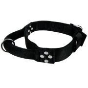 Collier avec poignée pour gros chien noir