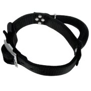 Collier avec poignée, large Gros Chien NOIR