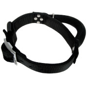 Collier avec poignée pour gros chien noir