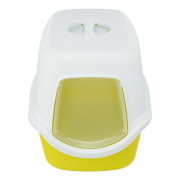 Maison de toilette pour chat avec couvercle jaune