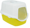 Maison de toilette pour chat avec couvercle jaune
