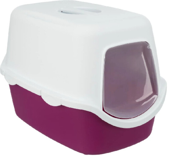 Maison de toilette pour chat Vico avec couvercle baie