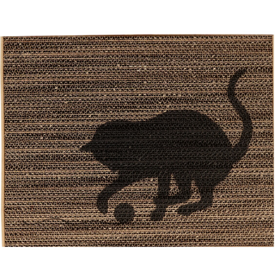 Griffoir en carton pelote pour chat 43 x 34 cm