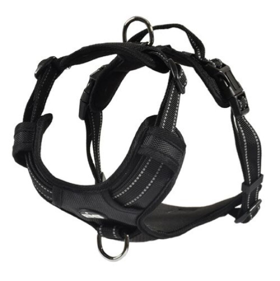 Harnais Anti-traction en Y pour chien Rando Walk NOIR